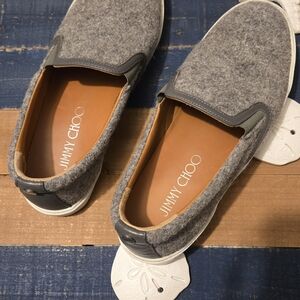 Jimmy Choo Gray Slip-On Men's Shoes
